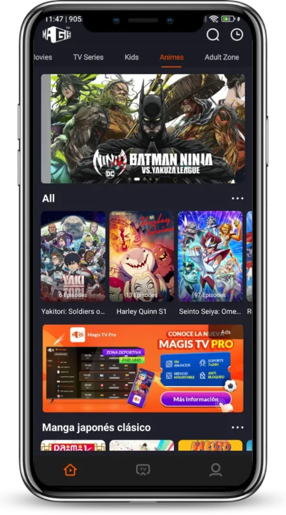 Descargar Magis TV APK Oficial Versión Ultima Version 5.8.1.0 Gratis 18 Canales de televisión en vivo